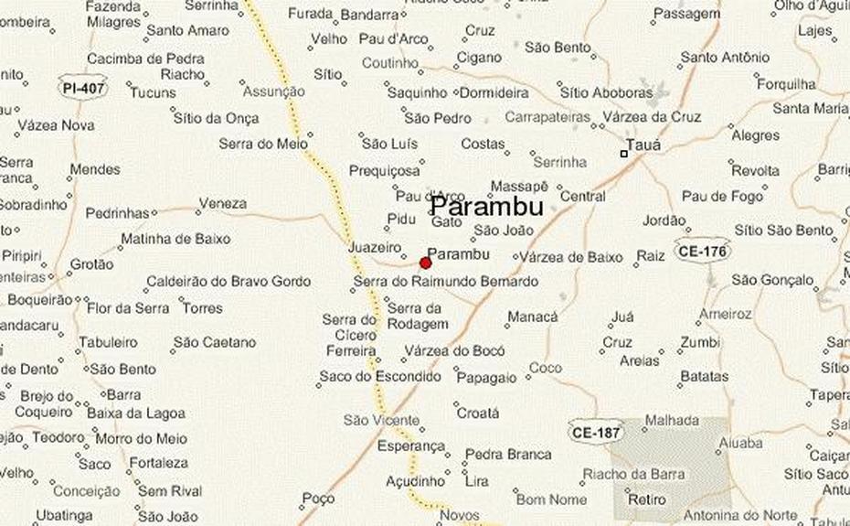 Parambu Location Guide, Parambu, Brazil, Brazil  Printable, Simple Brazil