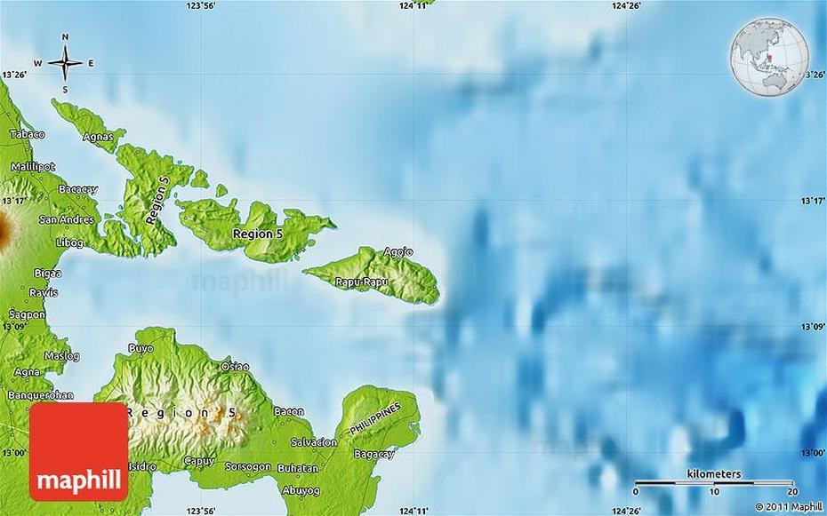 Physical Map Of Rapu-Rapu, Rapu-Rapu, Philippines, Mining Philippines, Philippine Minerals