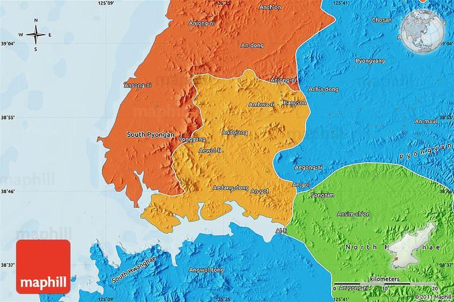 Political Map Of Nampo, Nampo, North Korea, Wonsan North Korea, Escape From North Korea