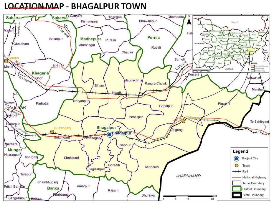 Bhagalpur Regional Location Map – Master Plans India, Bhāgalpur, India, Gopalganj, Khagaria