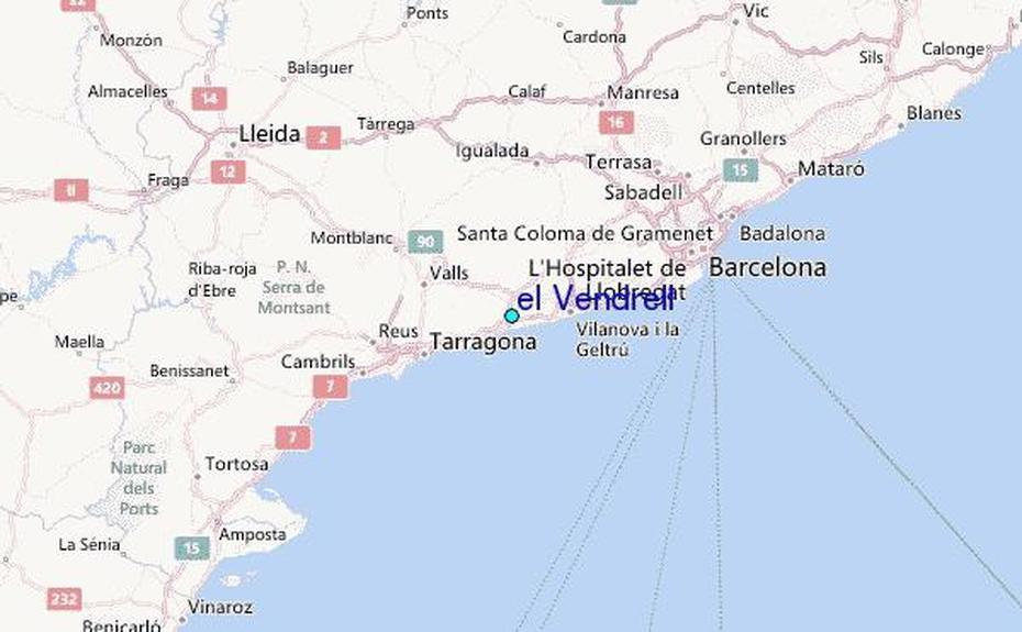 El Vendrell Tide Station Location Guide, Vendrell, Spain, Spain City, Spain Rivers