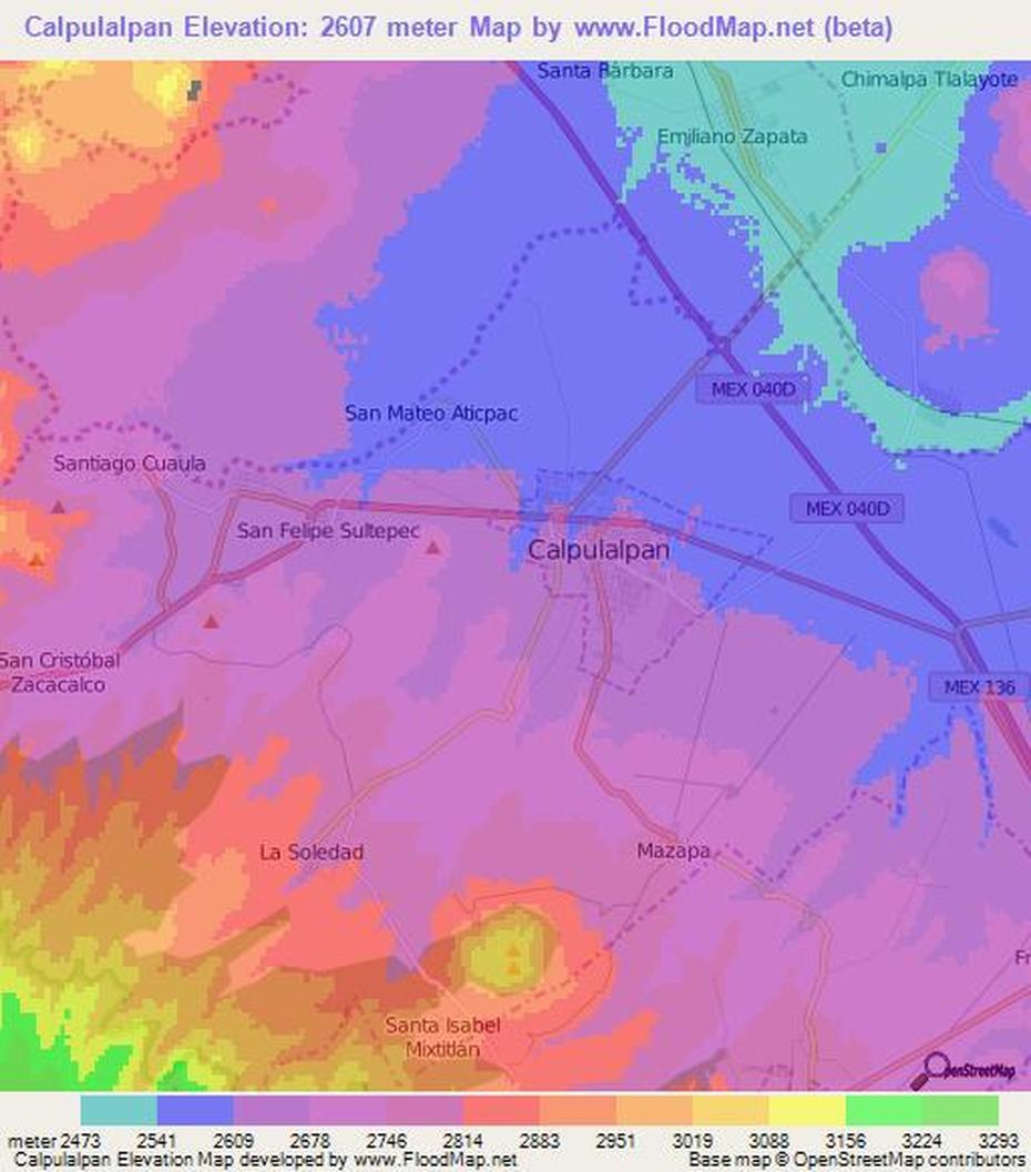 Elevation Of Calpulalpan,Mexico Elevation Map, Topography, Contour, Calpulalpan, Mexico, Mexico  Drawing, United States Mexico