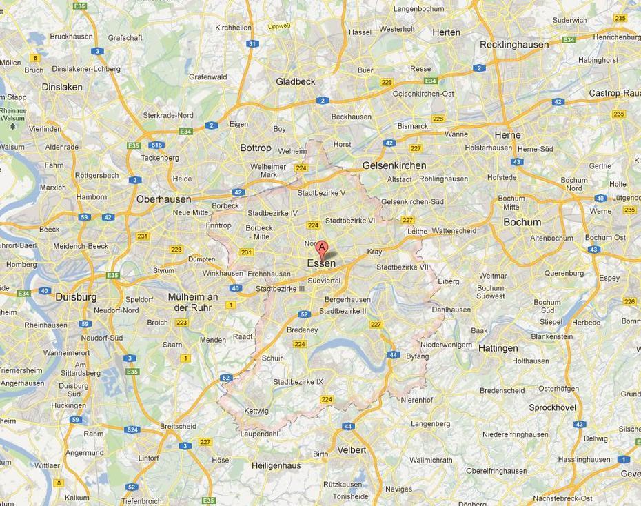 Essen Map And Essen Satellite Image, Essen, Germany, Bonn Germany, Dortmund