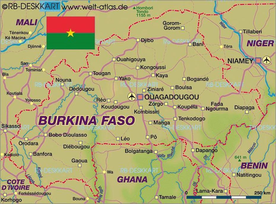 Map Of Burkina Faso – Map In The Atlas Of The World – World Atlas, Yako, Burkina Faso, Capital Of Burkina Faso, Burkina Faso Political