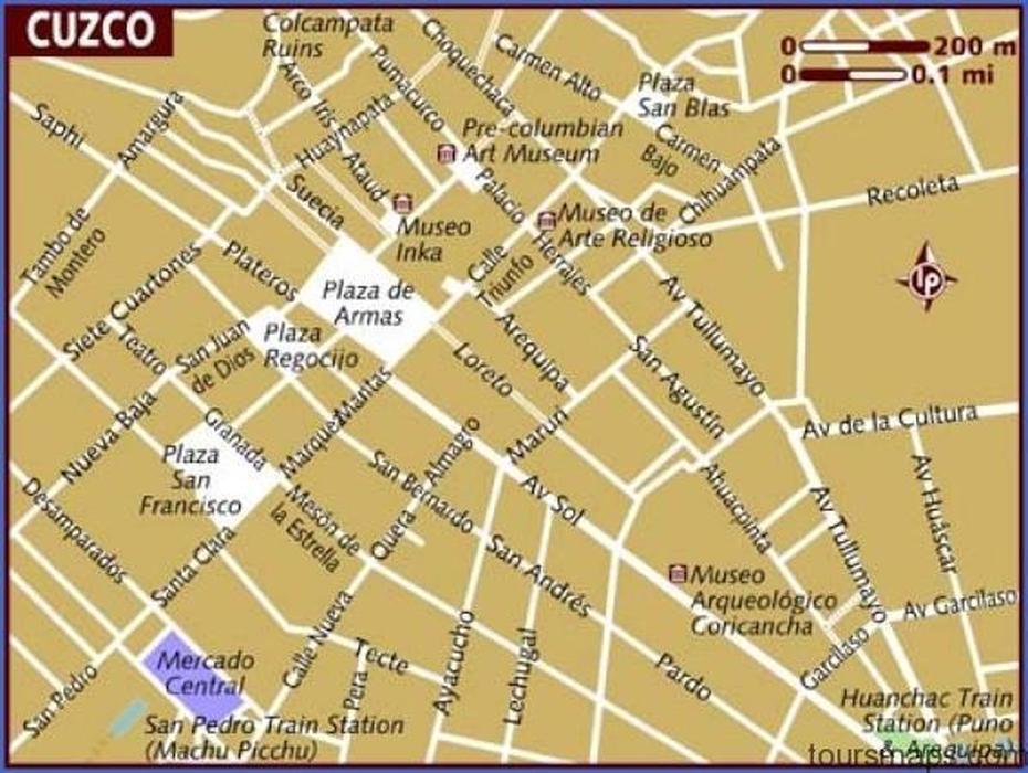 Map Of Cusco Peru – Toursmaps, Cusco, Peru, Machu Picchu Cusco Peru, Cusco City