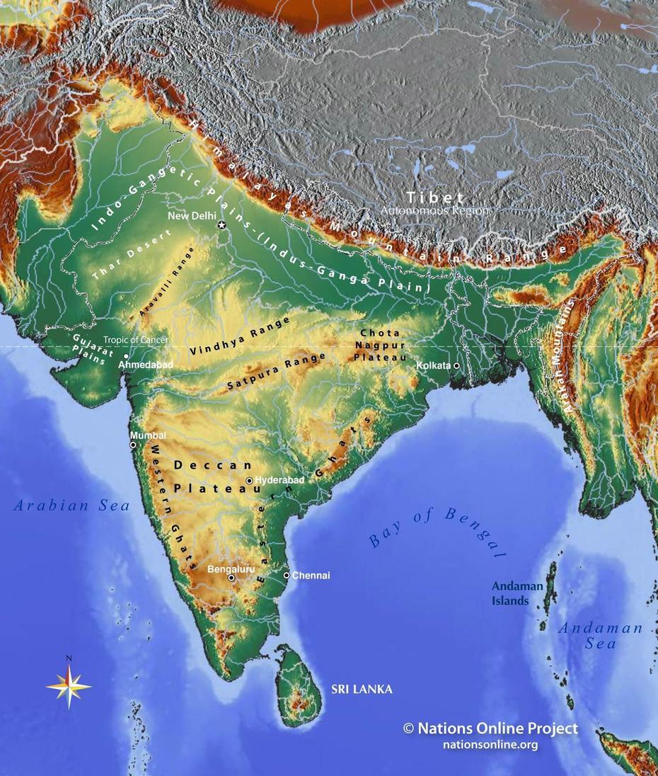 Map Of India – Nations Online Project, Landhaura, India, Creative India, India  Design