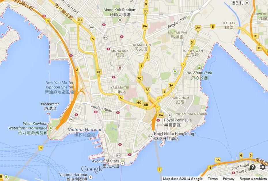 Map Of Kowloon, Kowloon, Hong Kong, Kowloon Bay, Hong Kong Road