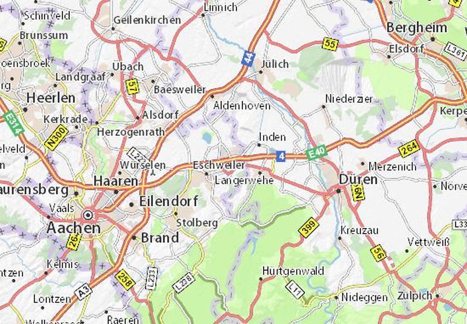 Map Of Wuerselen (Germany), Würselen, Germany, Germany  Printable, Germany  With States