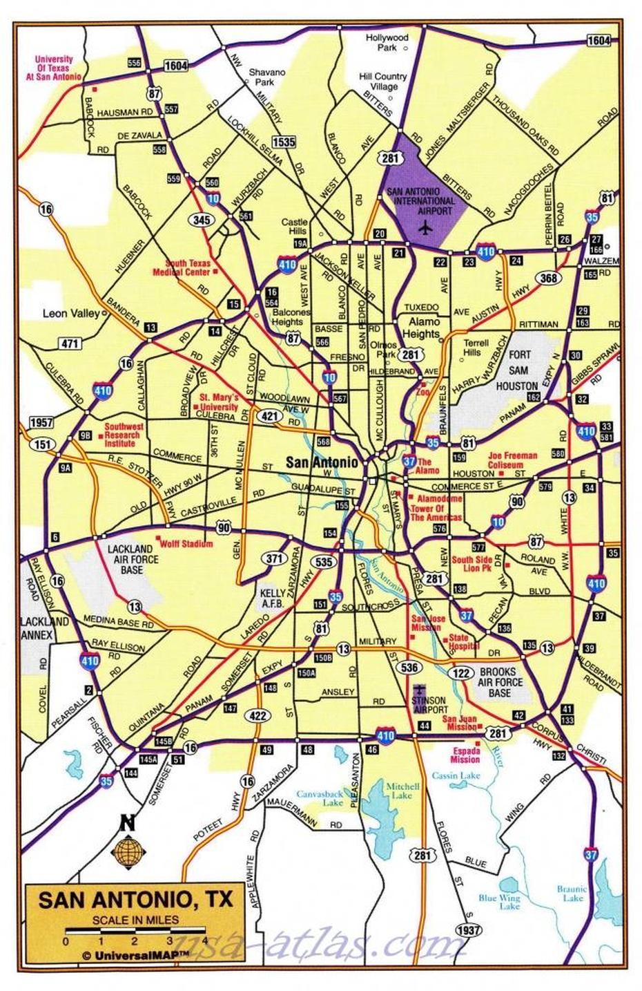 San Antonio Texas Maps | Printable Maps, San Antonio, United States, San Antonio Texas State, San Antonio Road