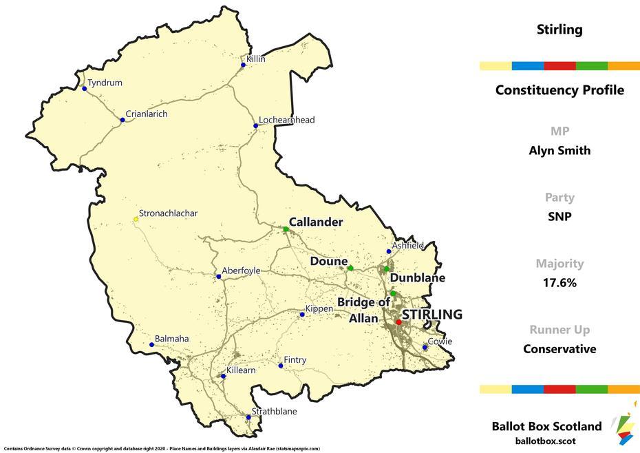 Stirling Constituency Map  Ballot Box Scotland, Stirling, United Kingdom, Kinlochard, Stirling Ontario