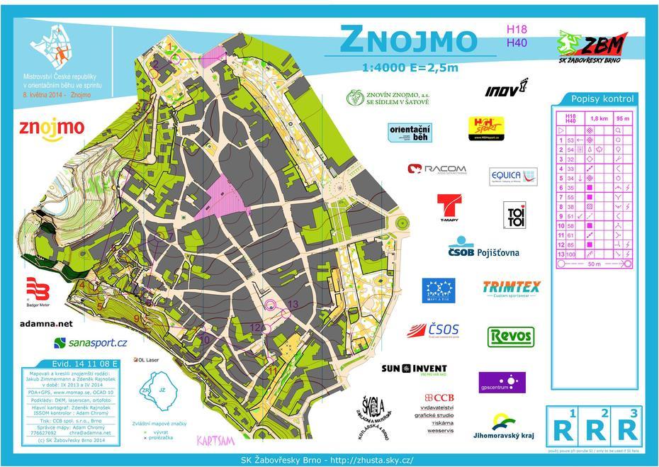 Znojmo Mapa | Mapa, Znojmo, Czechia, Czech Republic Mountains, Czech Republic On Europe