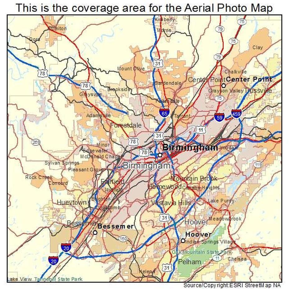 Aerial Photography Map Of Birmingham, Al Alabama, Birmingham, United States, United States World, Basic United States