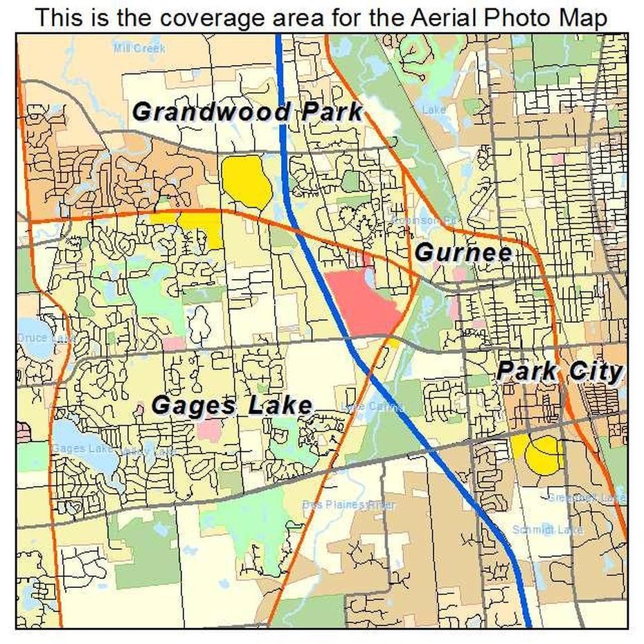 Aerial Photography Map Of Gurnee, Il Illinois, Gurnee, United States, Waukegan, Gurnee Illinois