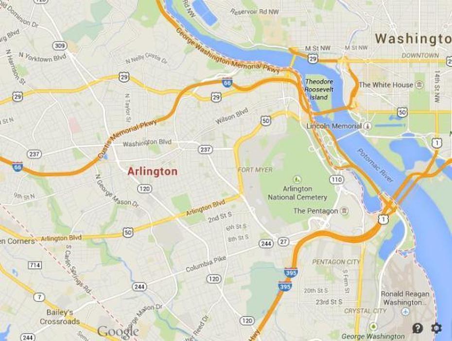 Arlington | World Easy Guides, Arlington, United States, United States  Colored, United States  With Capitals Only