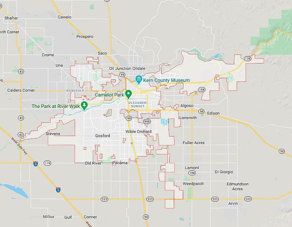 California Topographic, Of Bakersfield Area, Sellhousefast, Bakersfield, United States