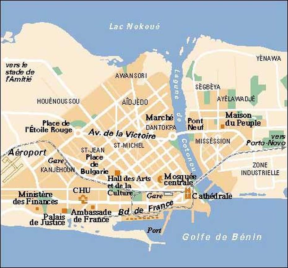 Cotonou – Plan  Map  Populationdata, Cotonou, Benin, Cotonou Benin Airport, Benin Capital