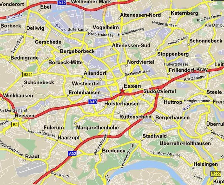 Essen Map, Essen, Germany, Bremen Germany, Essen Hbf