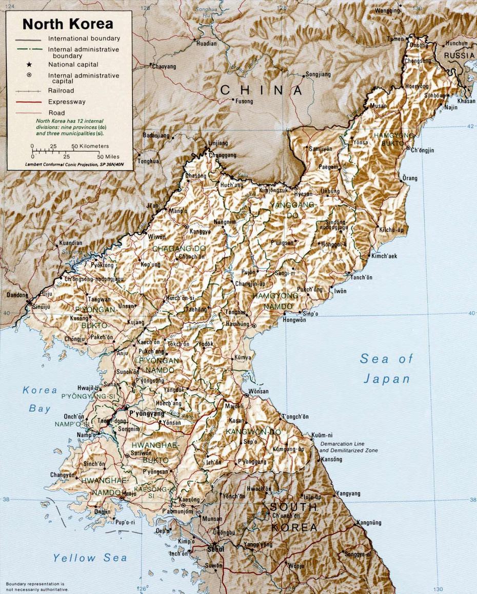 North Korea Physical Map – Mapsof, Sunch’Ŏn, North Korea, North Korea Satellite, North Korea  Outline