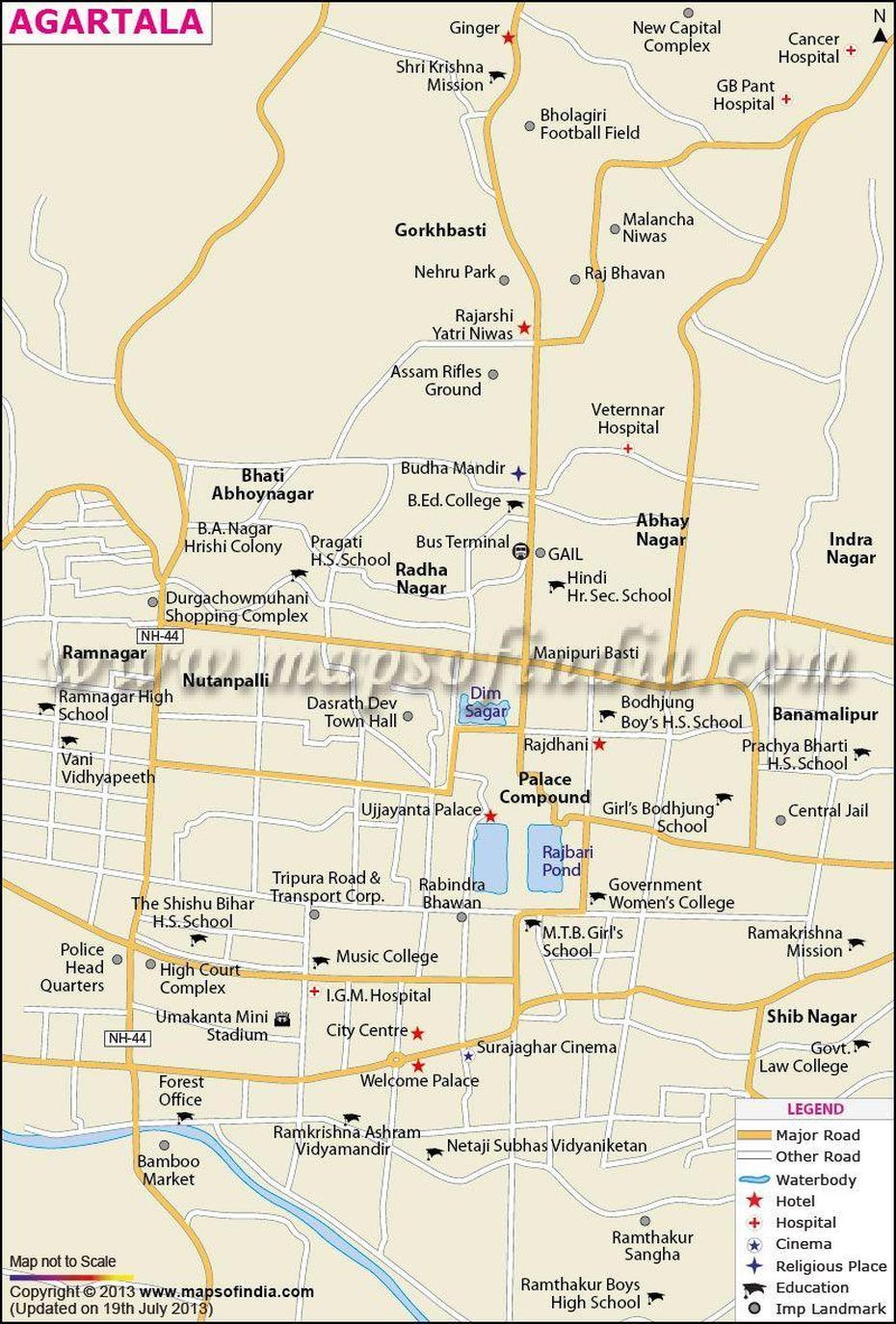 Pin On City Maps Of India, Agartala, India, Actual  Of India, Comilla