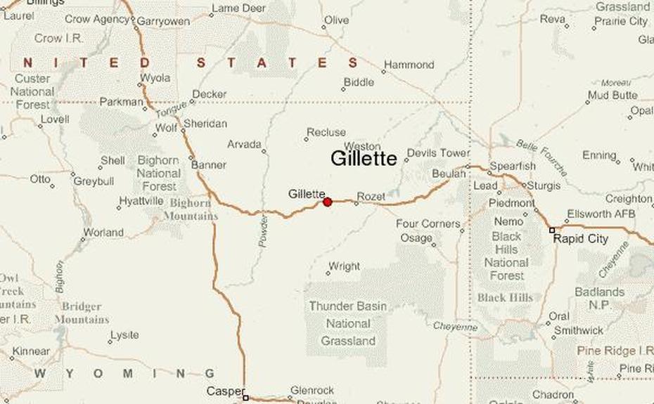 Street  Of Gillette Wyoming, Gillette Weather, Location Guide, Gillette, United States