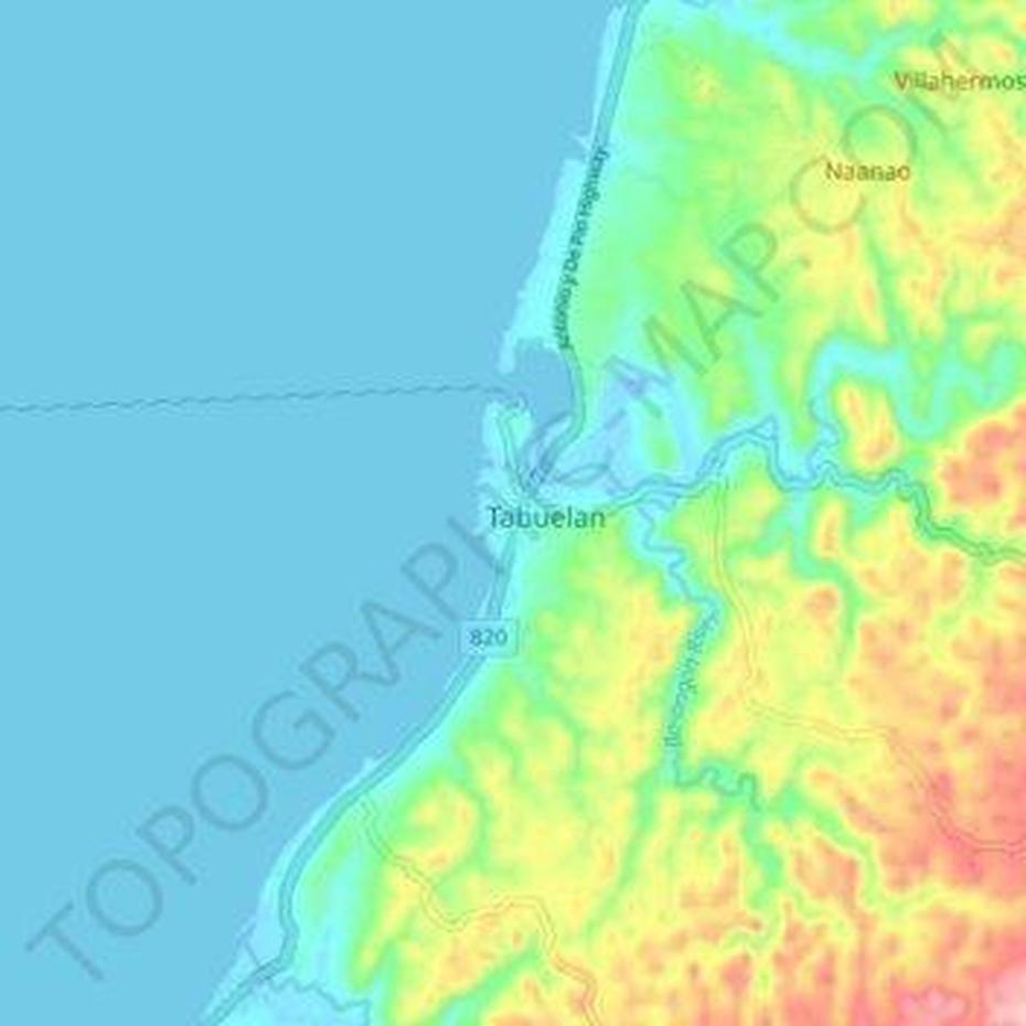 Tabuelan Topographic Map, Elevation, Relief, Tabuelan, Philippines, Cebu  City, Toledo  Cebu