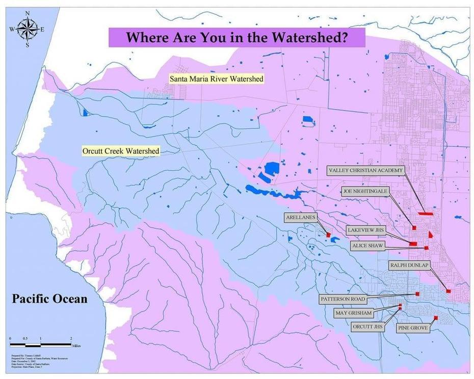 Whereareyouinthewatershed-Orcutt – Explore Ecology, Orcutt, United States, Orcutt Burger, Santa Maria Ca Street