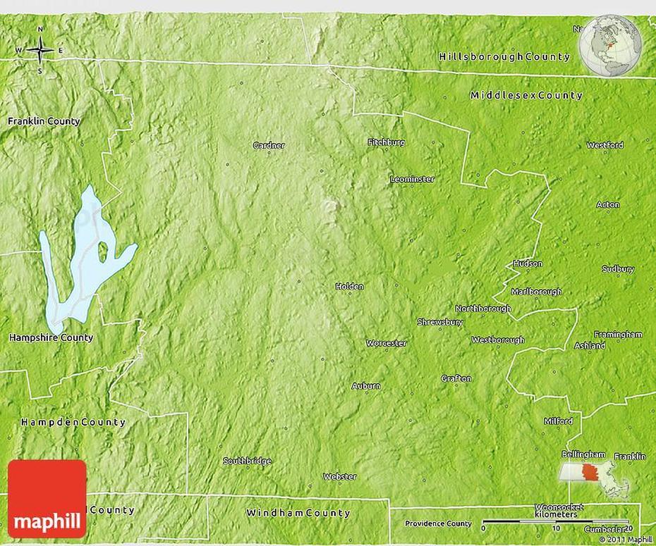 Worcester Ma, Printable  Of Worcester Ma, Physical, Worcester, United States