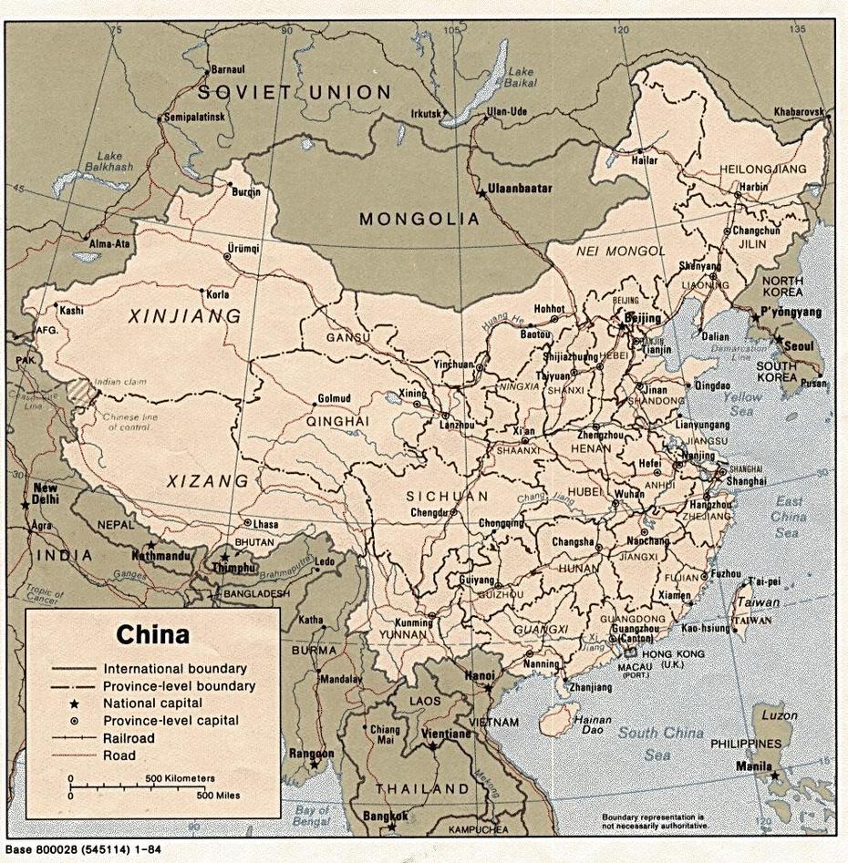 Administrative And Political Map Of China. China Administrative And …, Jiangguanchi, China, Russia China, Guilin China  Location