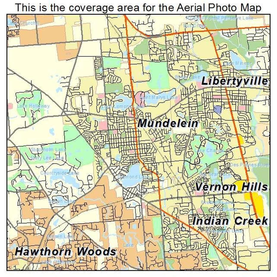 Aerial Photography Map Of Mundelein, Il Illinois, Mundelein, United States, Princeville Illinois, Downtown Mundelein Il