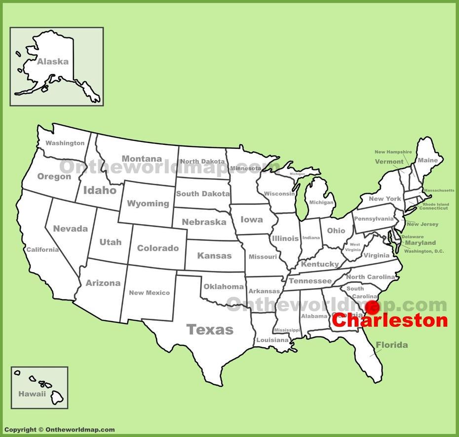 Charleston Location On The U.S. Map, Charleston, United States, Charleston Usa, Charleston Harbor