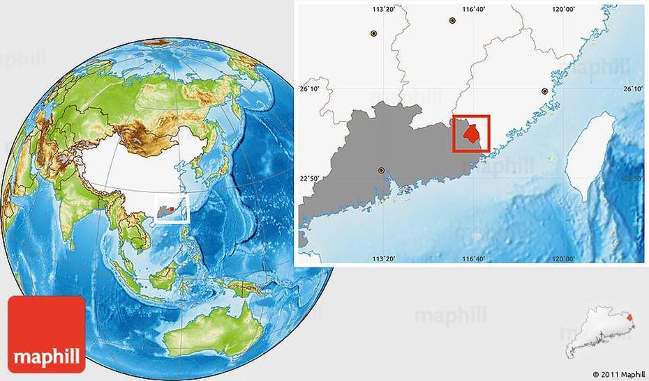 Of China Provinces, China  Colored, Location , Dabutou, China