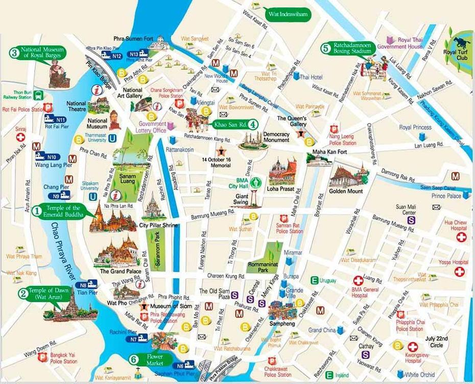 Detail Bangkok Map For Travelers Guide | About Bts Bangkok Thailand …, Ban Bang Khu Wat, Thailand, Ban Bang Khu Wat, Thailand