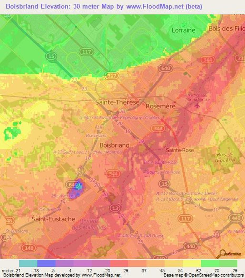 Elevation Of Boisbriand,Canada Elevation Map, Topography, Contour, Boisbriand, Canada, Sherbrooke  Phoenix, London Ontario Canada