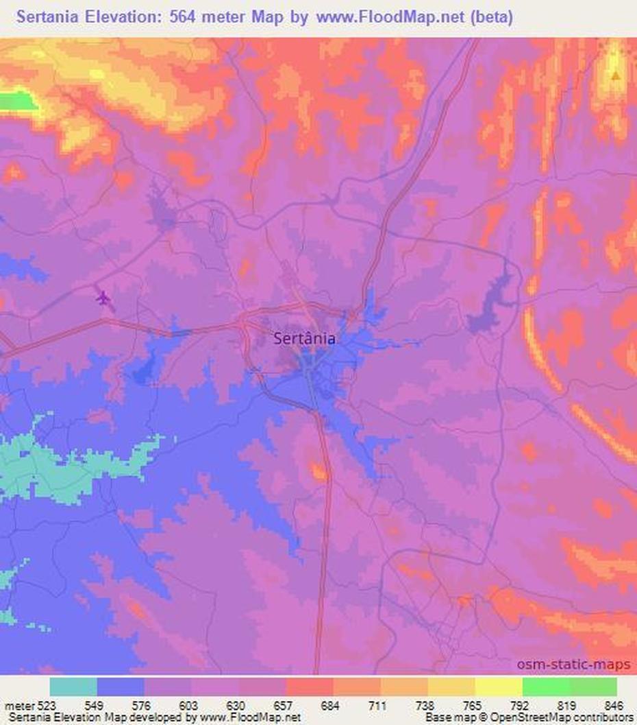 Elevation Of Sertania,Brazil Elevation Map, Topography, Contour, Sertânia, Brazil, Brazil City, Brazil  Kids