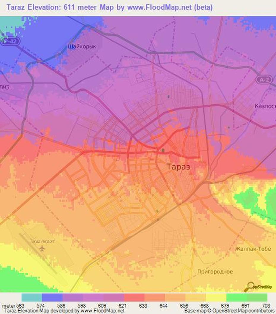 Elevation Of Taraz,Kazakhstan Elevation Map, Topography, Contour, Taraz, Kazakhstan, Kazakhstan Flag, Kazakhstan Political