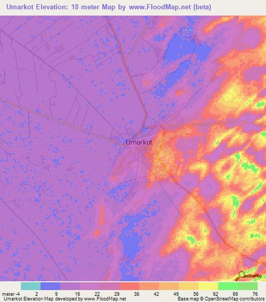 Elevation Of Umarkot,Pakistan Elevation Map, Topography, Contour, Umarkot, Pakistan, Pakistan Flag, Pakistan  With States