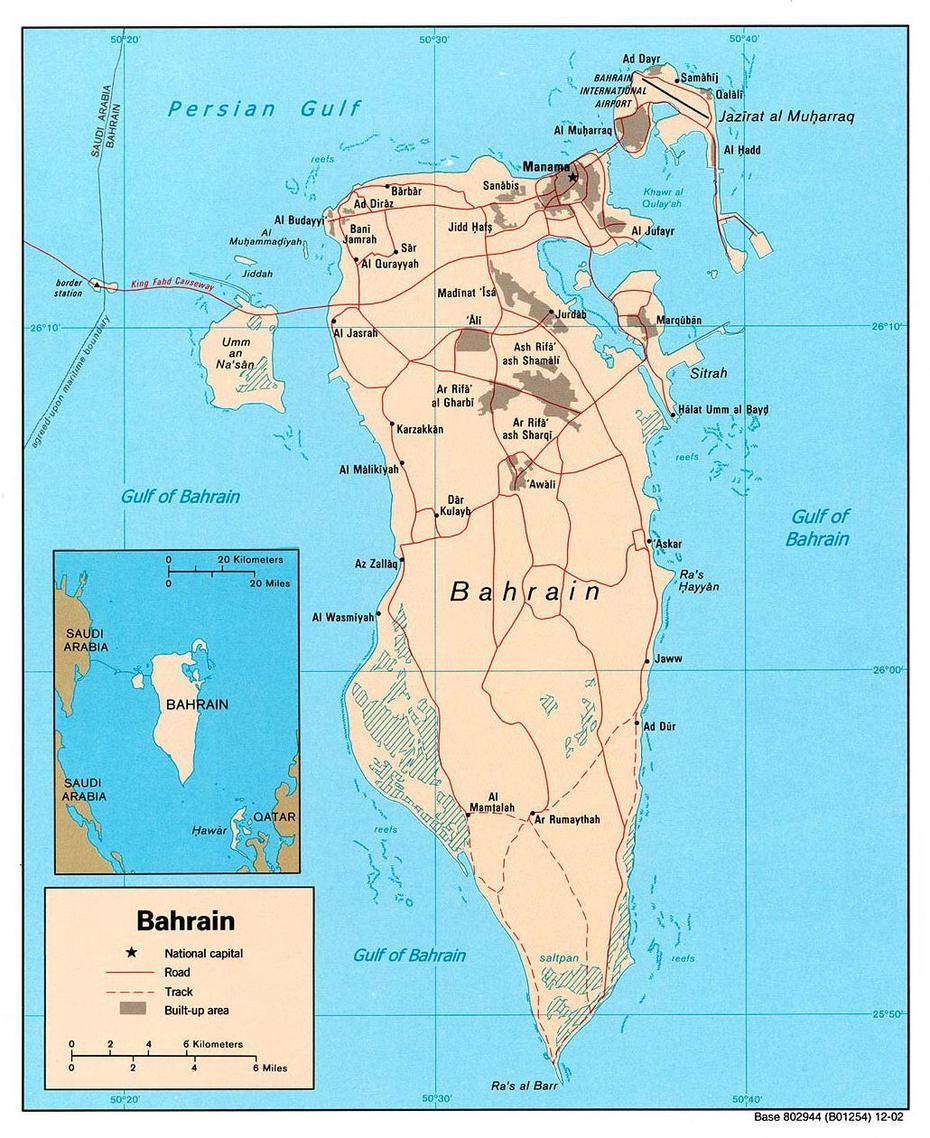 Large Detailed Political Map Of Bahrain With Roads And Cities – 2002 …, Madīnat ‘Īsá, Bahrain, Bahrain Landscape, Muharraq Bahrain