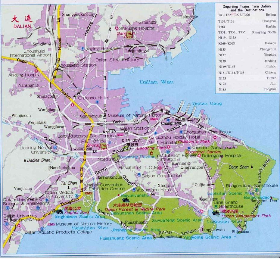 Map Of Dalian China, Dalian, China, Dalian China Airport, Dalian Skyline