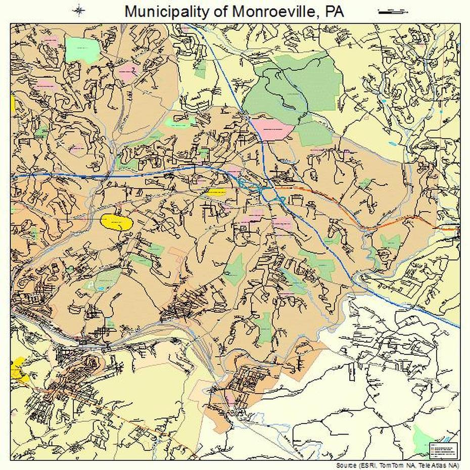 Municipality Of Monroeville Pennsylvania Street Map 4252330, Monroeville, United States, Monroe County  Alabama, Monroeville New Jersey