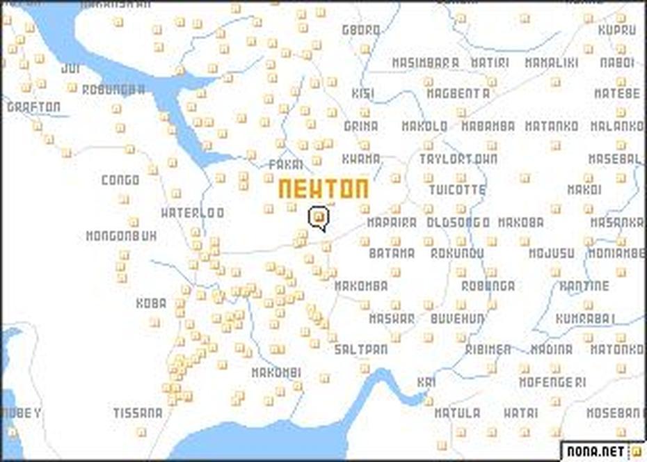 Newton (Sierra Leone) Map – Nona, Newton, Sierra Leone, Of Sierra Leone Districts, Sierra Leona