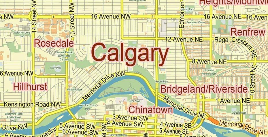 North Canada, Calgary Ab, Vector , Calgary, Canada