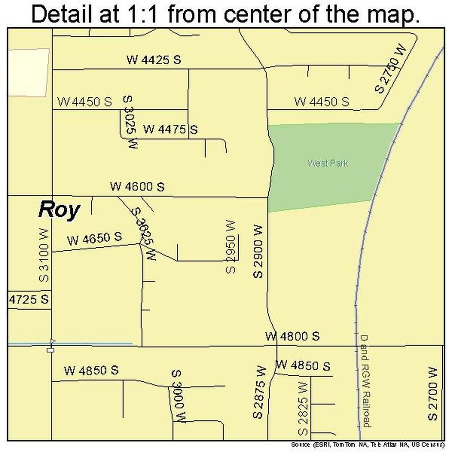 Roy Utah Street Map 4965110, Roy, United States, Big United States, United States  For Children