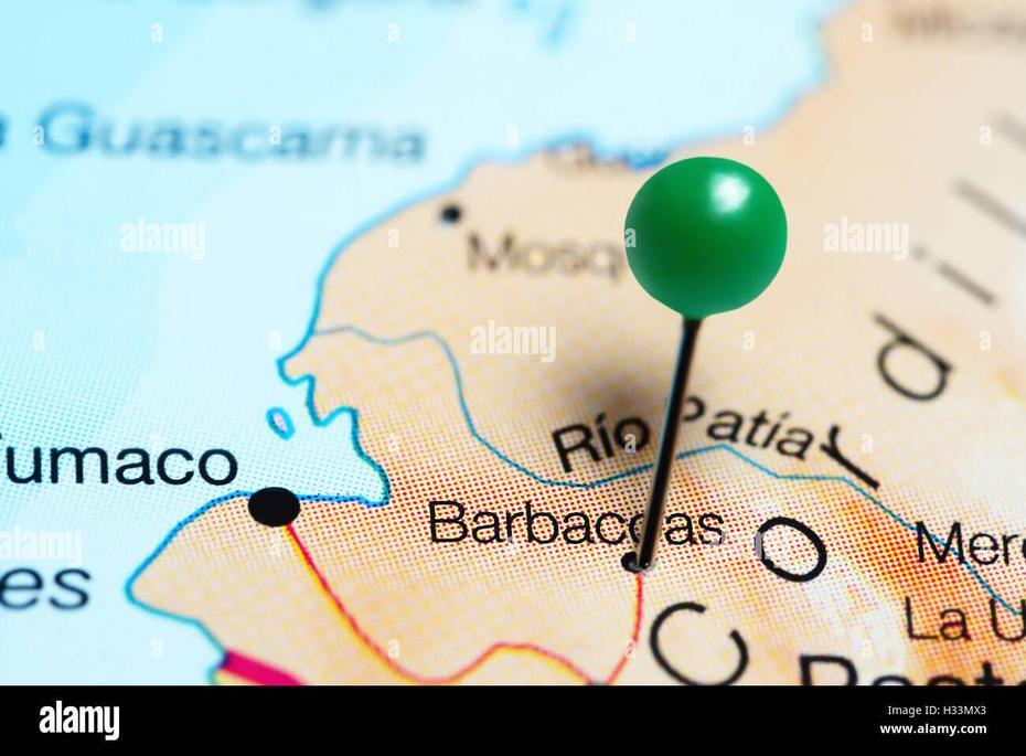 Barbacoas Pinned On A Map Of Colombia Stock Photo – Alamy, Barbacoas, Colombia, Colombia  With Cities, Venezuela Colombia