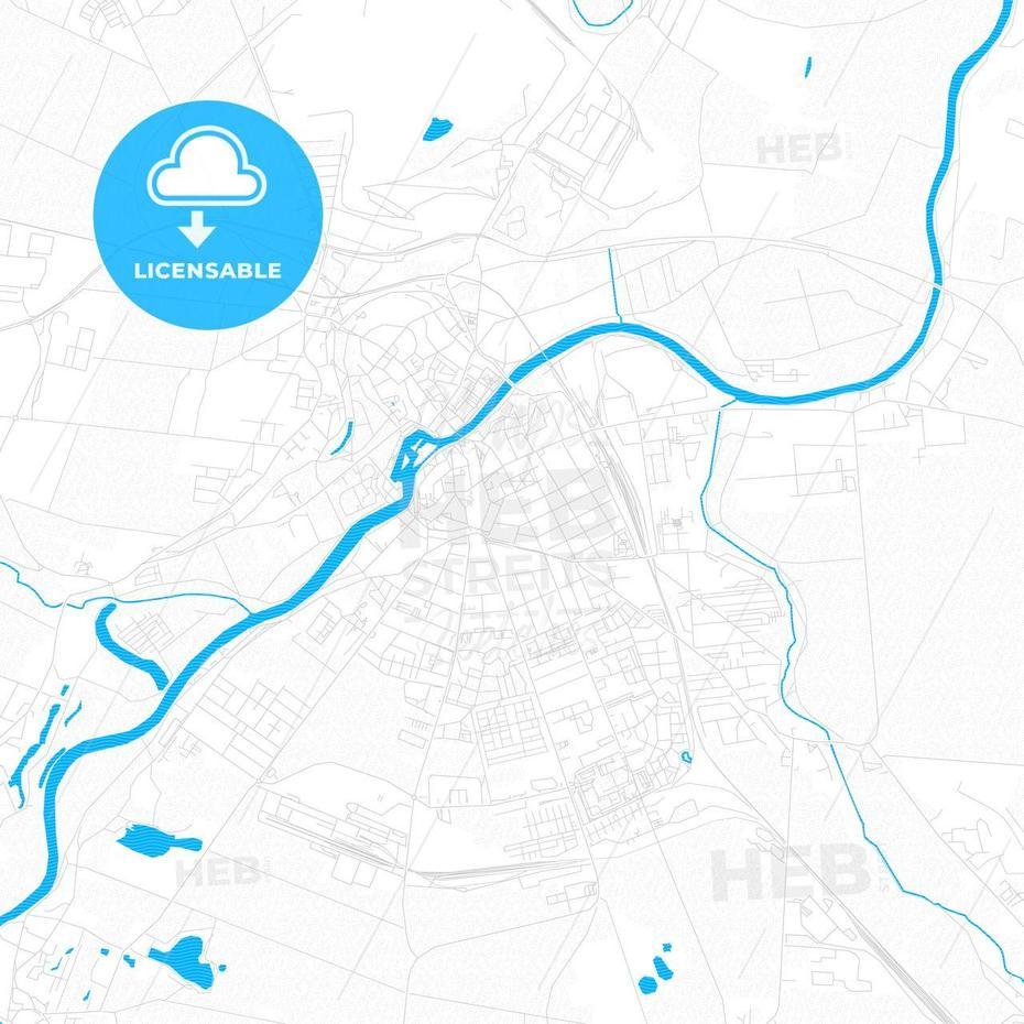 Bernburg (Saale), Germany Pdf Vector Map With Water In Focus …, Bernburg, Germany, Prince Aribert  Of Anhalt, Germany Office