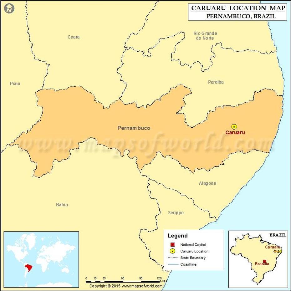 Where Is Caruaru | Location Of Caruaru In Brazil Map, Caruaru, Brazil, Recife Brazil, Airports In Brazil