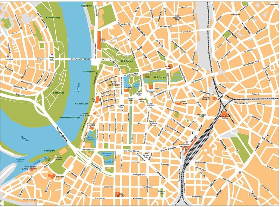 Dusseldorf Vector Maps | Illustrator Vector Maps, Düsseldorf, Germany, Germany  Printable, Göttingen Germany