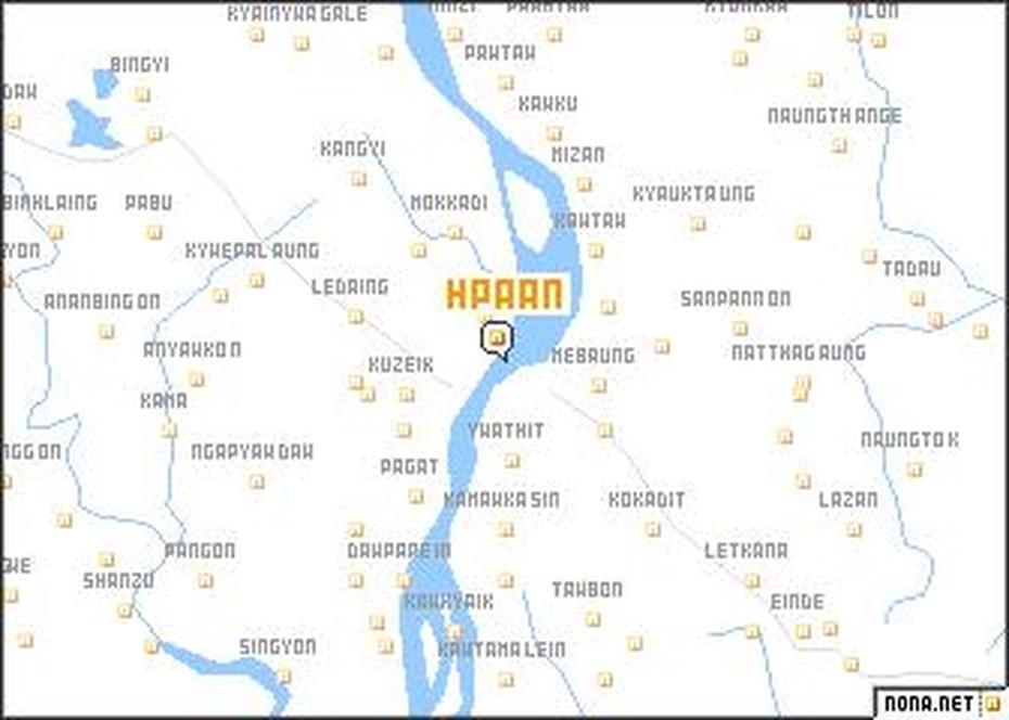 Hpa-An (Myanmar) Map – Nona, Hpa-An, Myanmar, Bago  City, Mandalay Myanmar