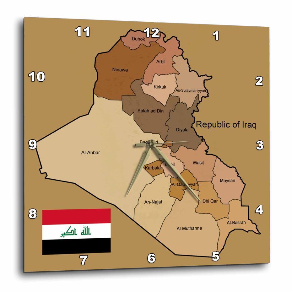 Iraq Regions, Iraq Physical, Political , Ar Ruţbah, Iraq