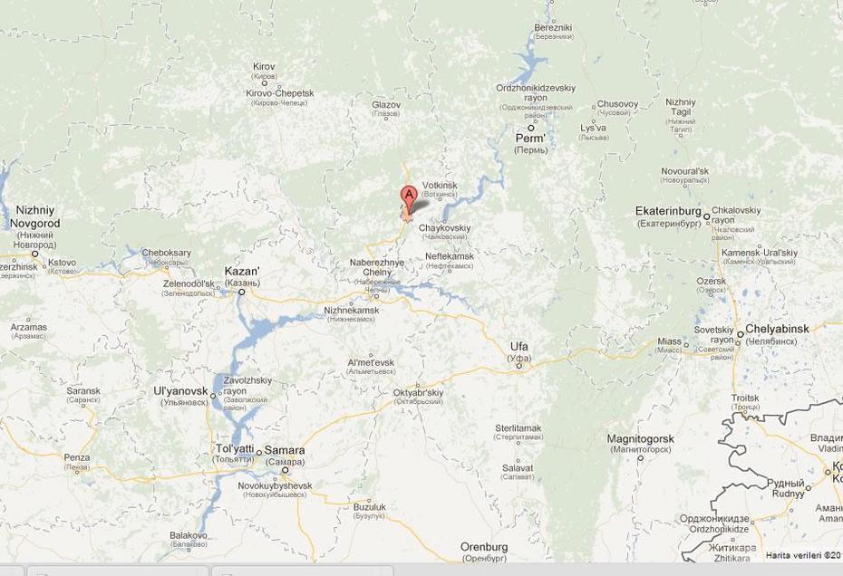 Izhevsk Map, Izhevsk, Russia, Udmurtia Russia, Izhevsk Arsenal