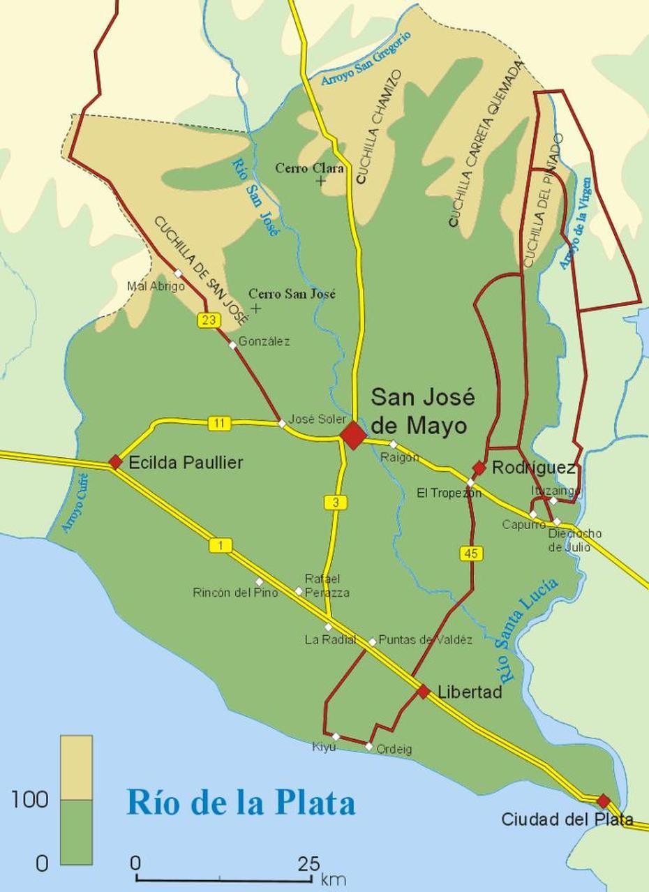 Mapa De San Jose De Relieve Y Rutas, San José Poaquil, Guatemala, Retalhuleu Guatemala, Guatemala Blank